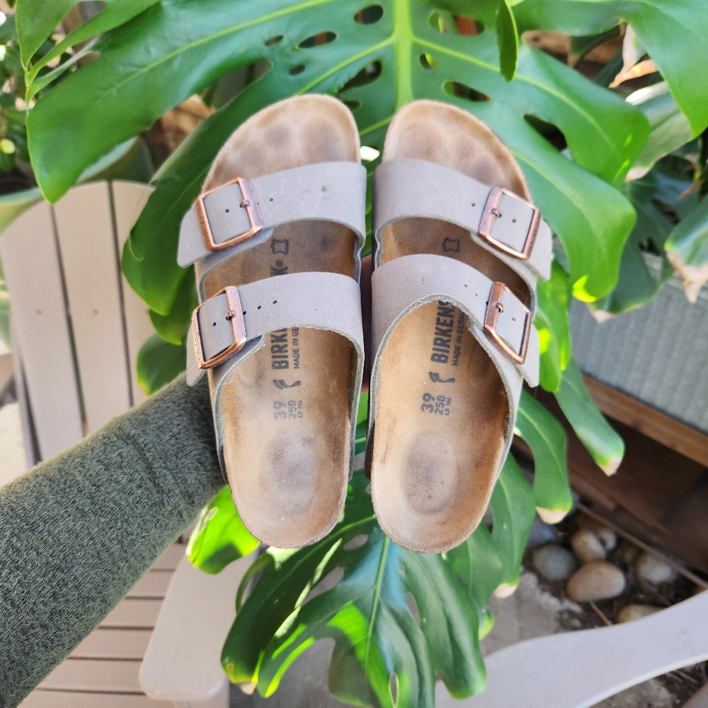 Birkenstock Taupe Suede Sandals